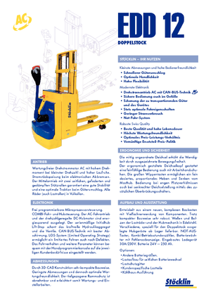 Ruční paletové vozíky Stöcklin EDD 12