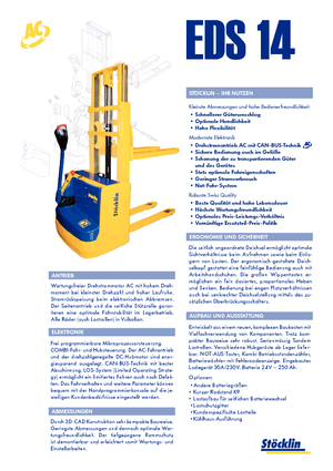 Ruční paletové vozíky Stöcklin EDS 14