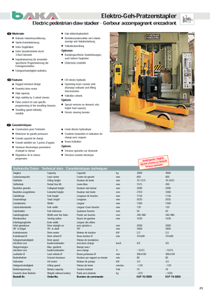 Ruční paletové vozíky Baka EGP 79-3000