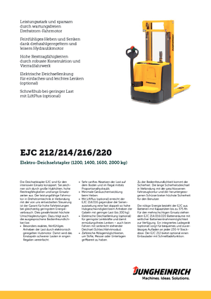 Ruční paletové vozíky Jungheinrich EJC 216