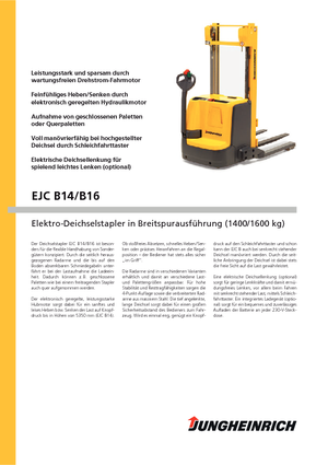 Ruční paletové vozíky Jungheinrich EJC B14