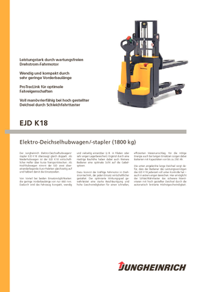 Ruční paletové vozíky Jungheinrich EJD-K 18