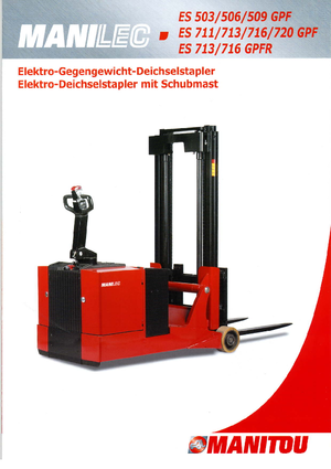 Ruční paletové vozíky Manitou ES 509 GPF