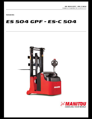 Ruční paletové vozíky Manitou ES 504 GPF