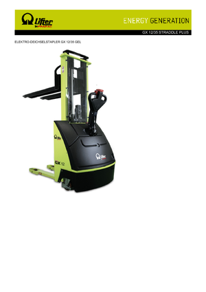 Ruční paletové vozíky PRAMAC Lifter GX 12/35 Straddle Plus