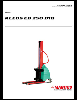 Ruční paletové vozíky Manitou Kleos EB 250 D18