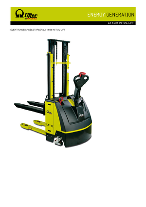 Ruční paletové vozíky PRAMAC Lifter LX 14/25 IL