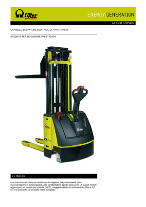 Ruční paletové vozíky PRAMAC Lifter LX 14/45 Triplex