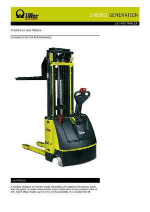 Ruční paletové vozíky PRAMAC Lifter LX 14/50 Triplex