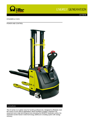 Ruční paletové vozíky PRAMAC Lifter LX 16/16