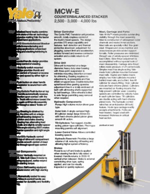 Ruční paletové vozíky Yale MCW040-E