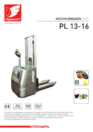 Ruční paletové vozíky Pegasolift PL 16 Inox 