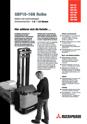 Ruční paletové vozíky Mitsubishi SBP12N2