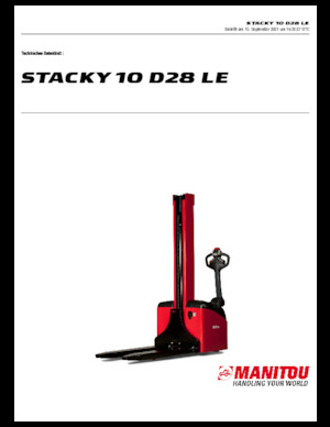 Ruční paletové vozíky Manitou Stacky 10 D28 LE
