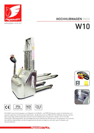 Ruční paletové vozíky Pegasolift W 10 Inox