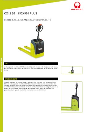 Ruční paletové vozíky PRAMAC Lifter CX 12 EVO GEL