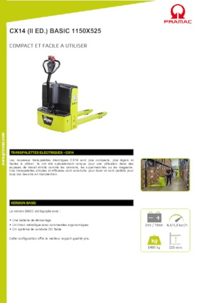 Ruční paletové vozíky PRAMAC Lifter CX 14 Basic GEL
