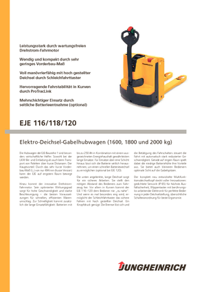 Ruční paletové vozíky Jungheinrich EJE 116