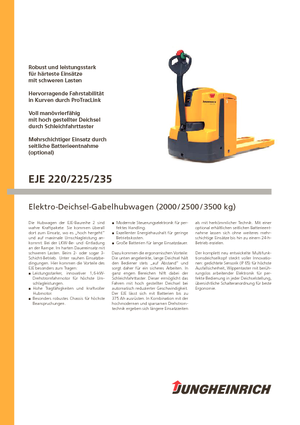 Ruční paletové vozíky Jungheinrich EJE 220