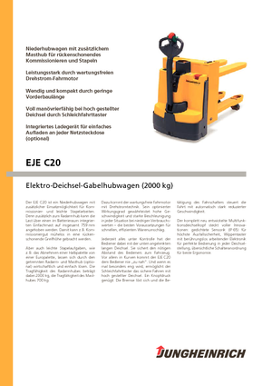 Ruční paletové vozíky Jungheinrich EJE C20