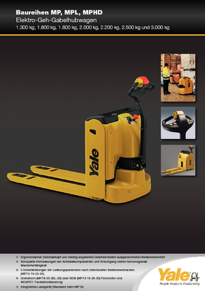 Ruční paletové vozíky Yale MP22AC