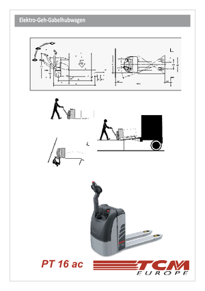 Ruční paletové vozíky TCM PT 16 ac