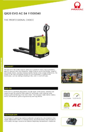 Ruční paletové vozíky PRAMAC Lifter QX 20 EVO