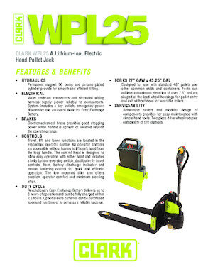 Ruční paletové vozíky Clark WPL 25