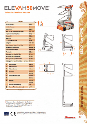 Sloupové pracovní plošiny Faraone Elevah 50 Move