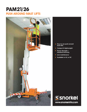 Sloupové pracovní plošiny Snorkel PAM26AC