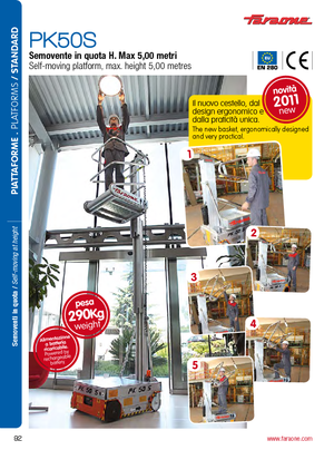 Sloupové pracovní plošiny Faraone PK 50 S