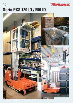 Sloupové pracovní plošiny Faraone PKS 550 ID