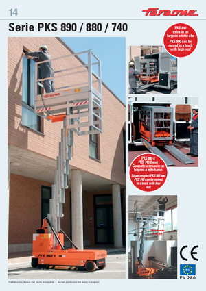 Sloupové pracovní plošiny Faraone PKS 740