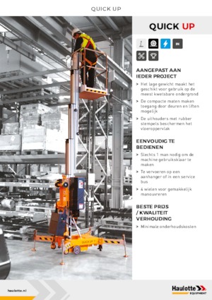 Sloupové pracovní plošiny Haulotte QuickUp 7