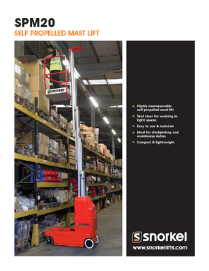Sloupové pracovní plošiny Snorkel SPM20