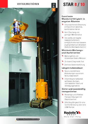 Sloupové pracovní plošiny Haulotte Star 10