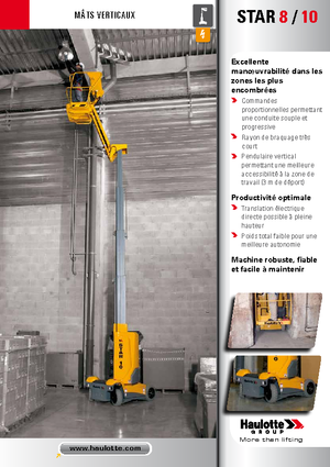 Sloupové pracovní plošiny Haulotte Star 10