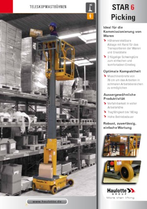Sloupové pracovní plošiny Haulotte Star 6 Picking