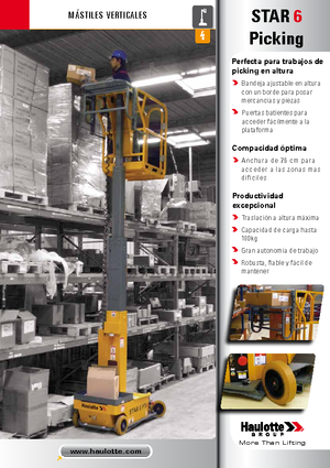Sloupové pracovní plošiny Haulotte Star 6 Picking