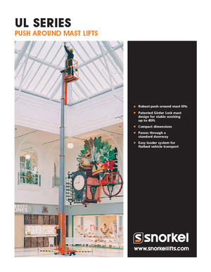 Sloupové pracovní plošiny Snorkel UL32AC