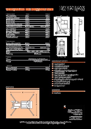 Sloupové pracovní plošiny Snorkel PAM26AC
