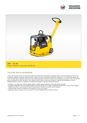 Reverzní vibrační desky Wacker BPU 2540 A