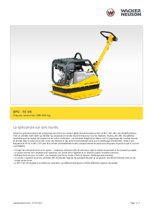 Reverzní vibrační desky Wacker Neuson BPU5545A 