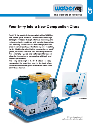 Reverzní vibrační desky weber mt CF 1 Hd