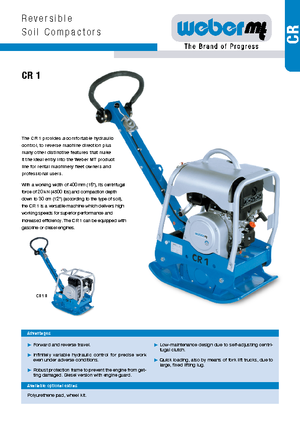 Reverzní vibrační desky weber mt CR 1 R