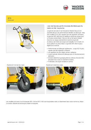 Řezačky spár Wacker Neuson BFS 1350 Az