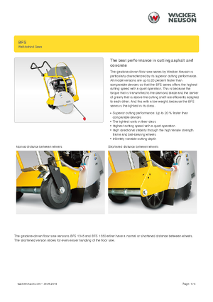 Řezačky spár Wacker Neuson BFS 1345 Az