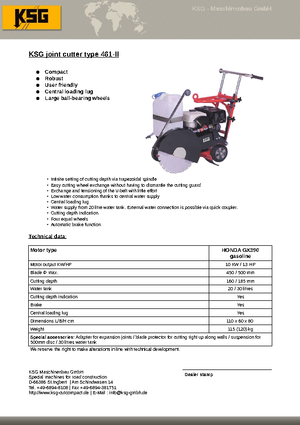 Řezačky spár KSG-Maschinenbau KSG 461
