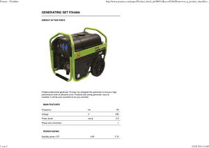 Benzínové elektrocentrály PRAMAC Lifter PX 4000