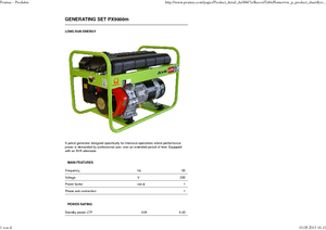 Benzínové elektrocentrály PRAMAC Lifter PX 5000m
